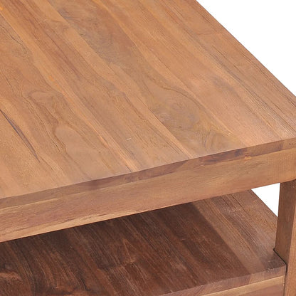 Mesa De Centro De Madera Maciza De Teca 68x67x35 Cm_2