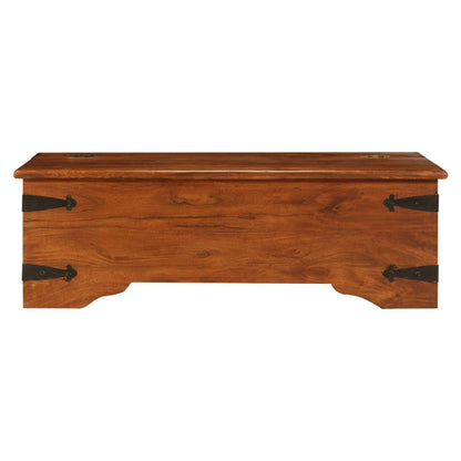 Mesa De Centro Madera Maciza Acacia Acabado Miel 110x55x35 Cm_1