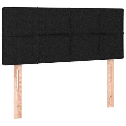 Cama Box Spring Colchón Y Luces Led Tela Negro 80x200 Cm / Vetonek_4