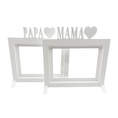 Marco De Fotos Mesa O Pared Modelo Mama 24x22.5cm Para Fotos 15x20cm Blanco_3