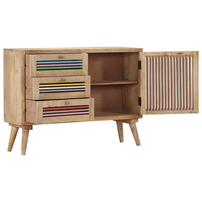 Aparador De Madera Maciza De Mango 100x30x75 Cm_2