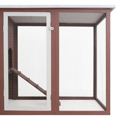 Vidaxl Gallinero Con 1 Jaula Para Huevos Madera Marrón_4