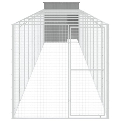 Caseta Perro Corral Acero Galvanizado Gris Claro 165x1271x181cm_2