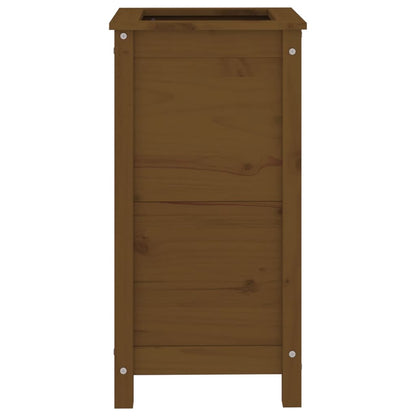 Jardinera Madera Maciza De Pino Marrón Miel 40x40x78 Cm_3
