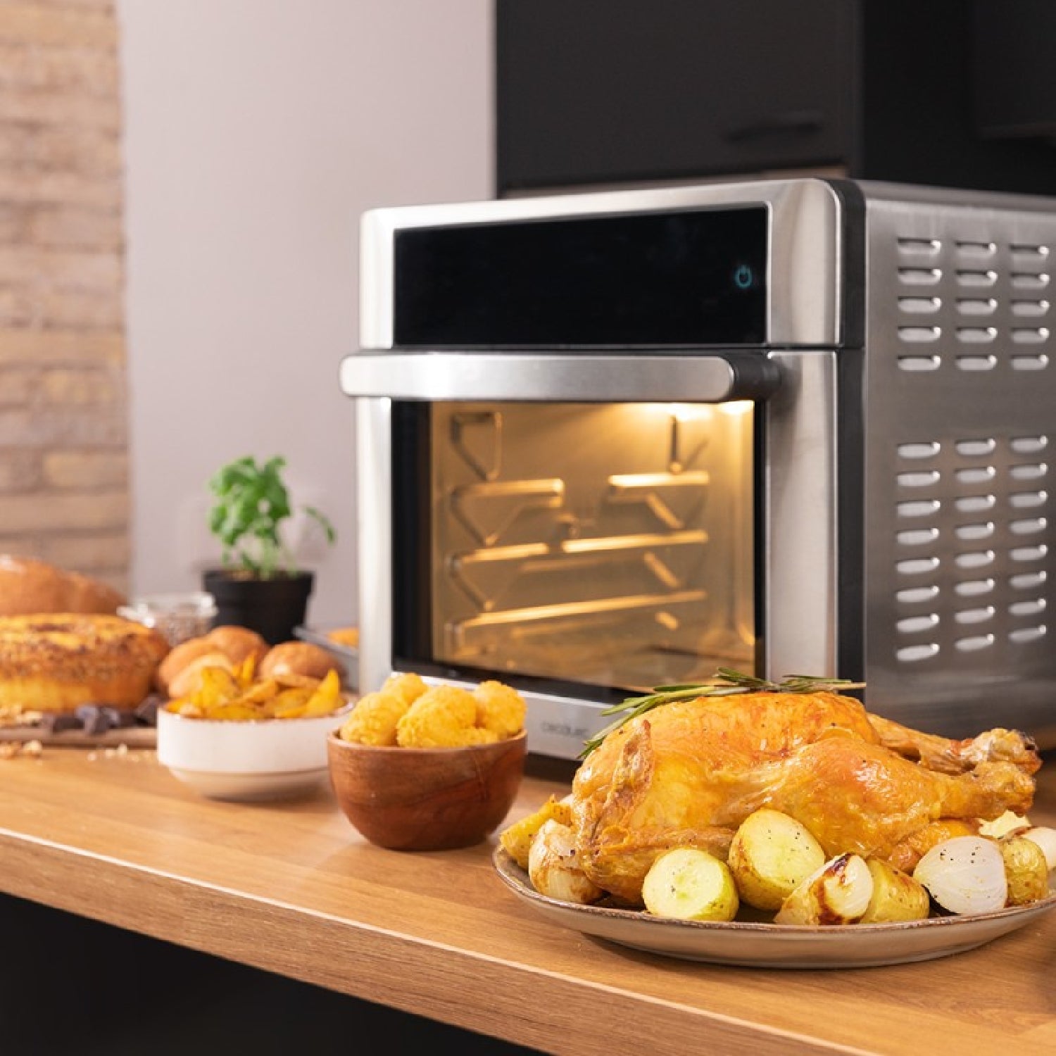 Cecotec Horno Freidora Horno Freidora Bake&fry 3000 Touch Steel_2