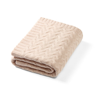Manta De Lana Merino 75x100 Cm Beige_0