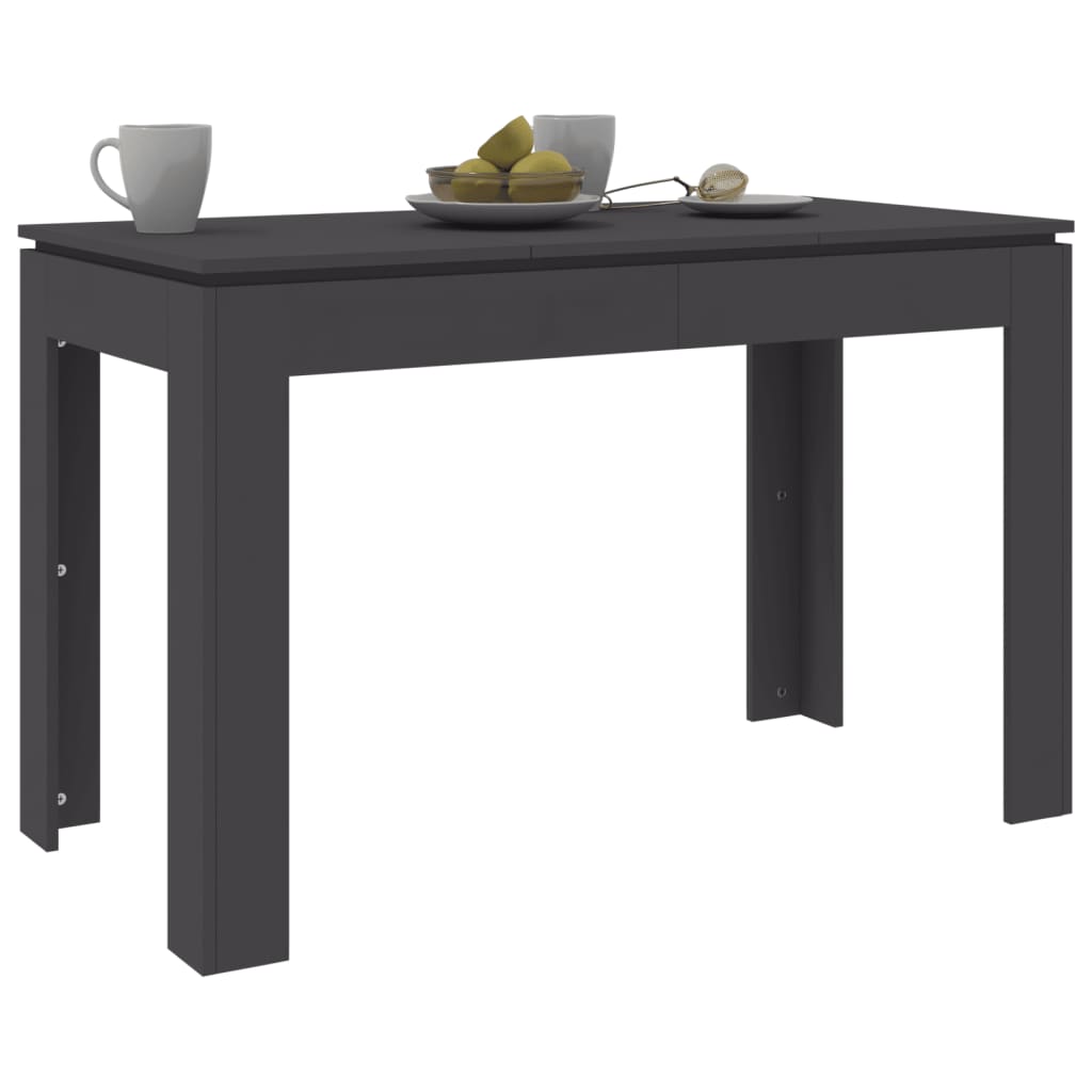 Mesa De Comedor De Madera Contrachapada Gris 120x60x76 Cm_1