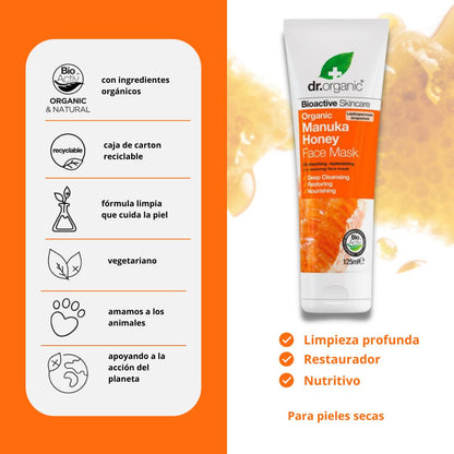 Face Mask Miel de Manuka Dr. Organic, 125ml