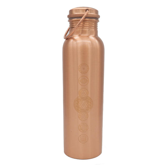 Botella de cobre Chakras Indiaveda 900 ml