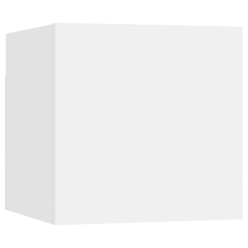 Mesita De Noche Madera De Ingeniería Blanca 30,5x30x30 Cm_0