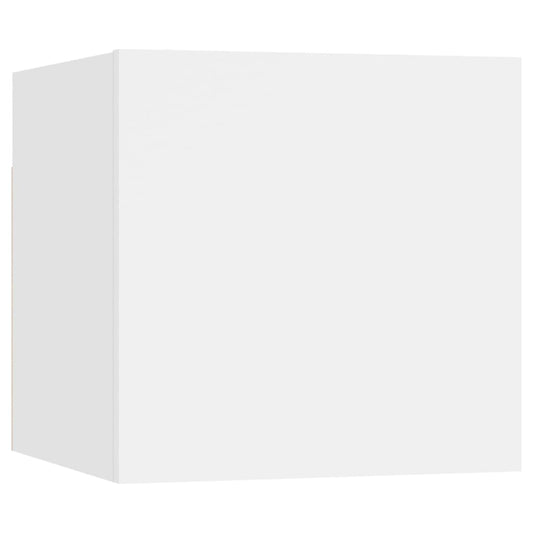 Mesita De Noche Madera De Ingeniería Blanca 30,5x30x30 Cm_0