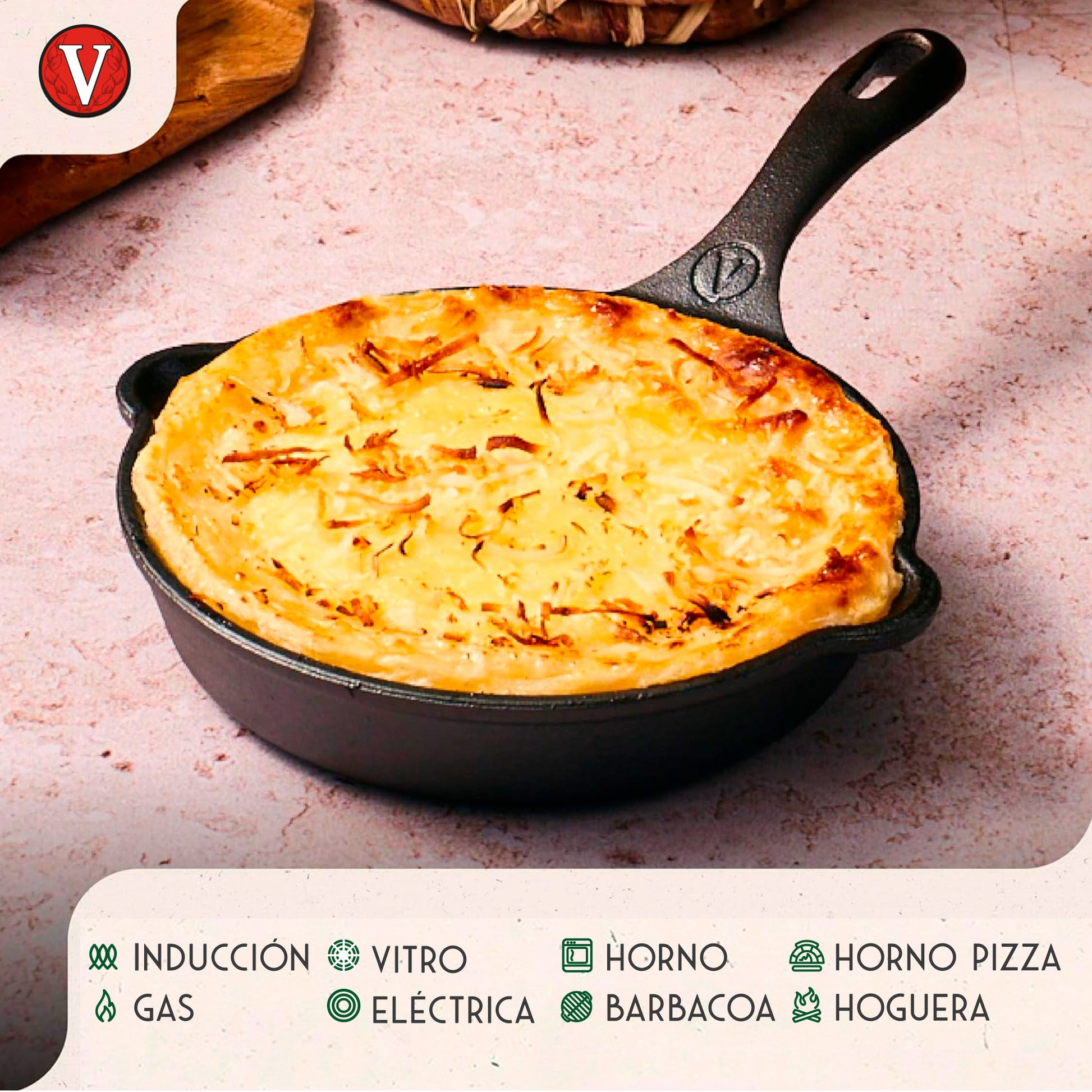 Victoria Sartén Hierro Fundido Curado Amazonía Piraña Inducción 16,5cm, Apta Para Todas Las Cocinas_2
