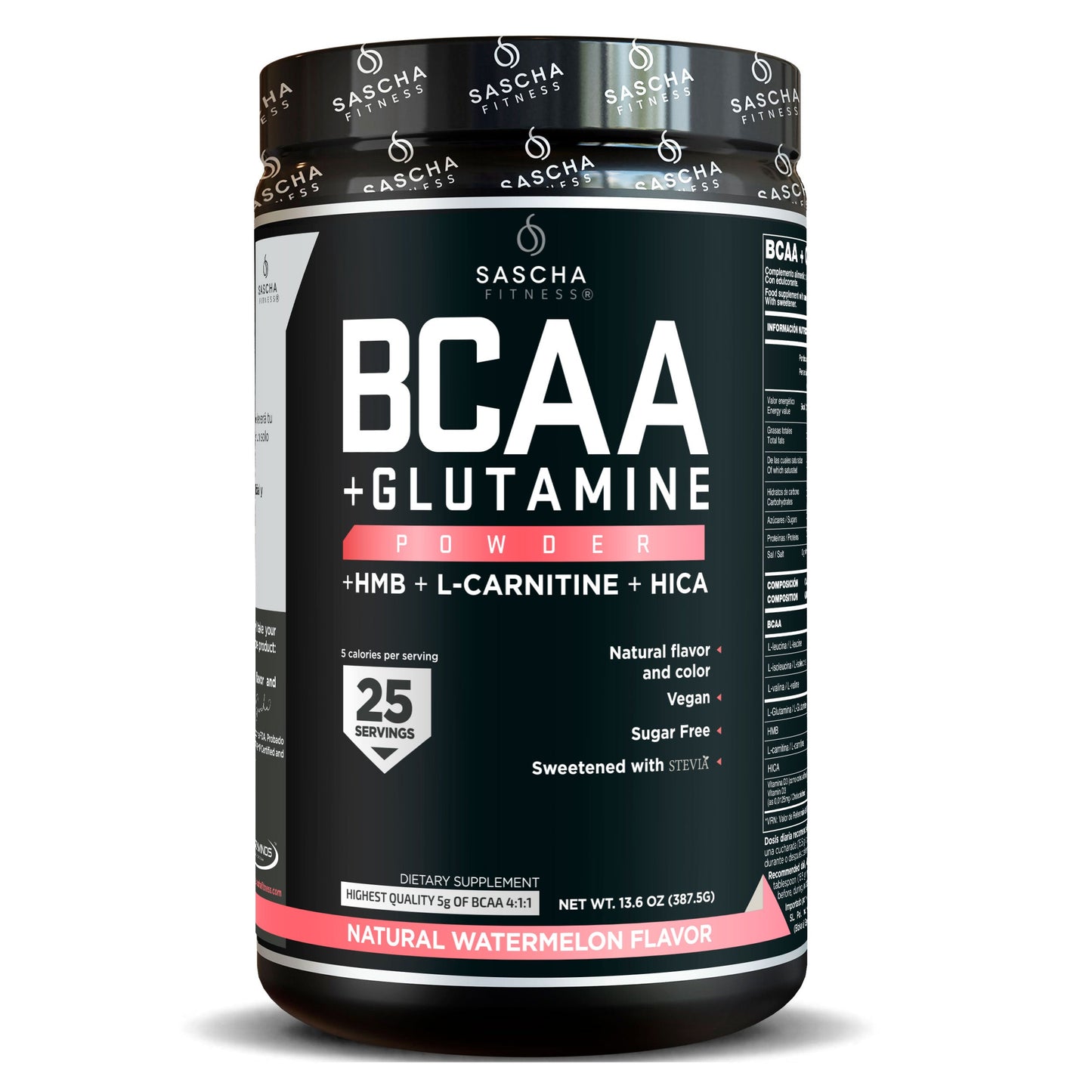 Bcaa + Glutamina Sabor Sandía - Sascha Fitness España