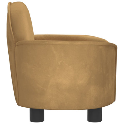 Cama Para Perros De Terciopelo Marrón 66x40x45 Cm / Vetonek_4