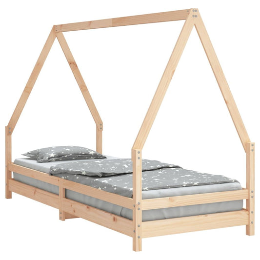 Vidaxl Estructura De Cama Para Niños Madera Maciza De Pino 80x200 Cm_0