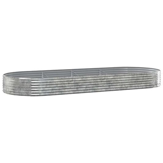 Jardinera Arriate Acero Galvanizado Plata 373x140x36 Cm_0