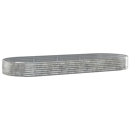 Jardinera Arriate Acero Galvanizado Plata 373x140x36 Cm_0