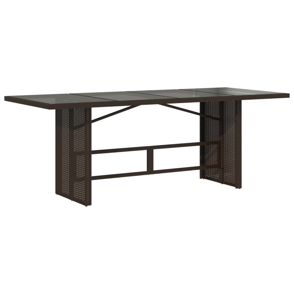Set Comedor Para Jardín 9 Pzas Y Cojines Ratán Sintético Marrón / Vetonek_2