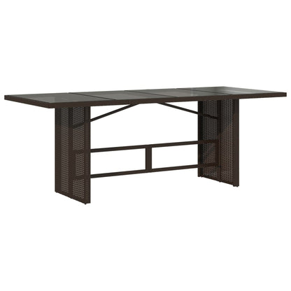 Set Comedor Para Jardín 9 Pzas Y Cojines Ratán Sintético Marrón / Vetonek_2