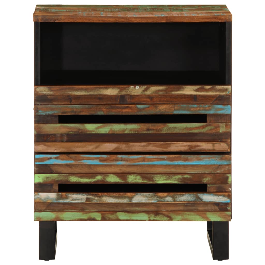 Mesita De Noche Madera Maciza De Acacia 50x34x62 Cm_0