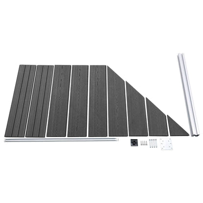 Set De Paneles De Valla Wpc Negro 792x(105-186) Cm / Vetonek_4