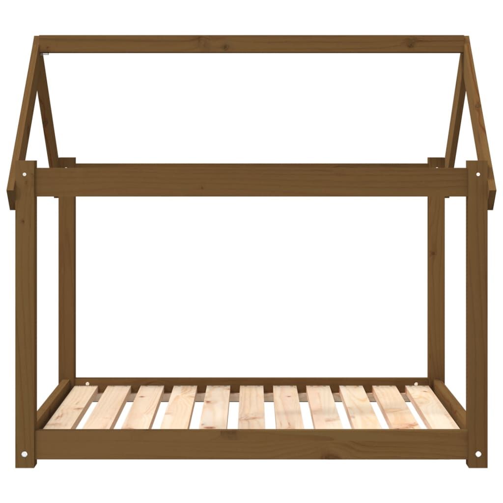 Vidaxl Cama Para Perros Madera Maciza Pino Marrón Miel 101x70x90 Cm_4