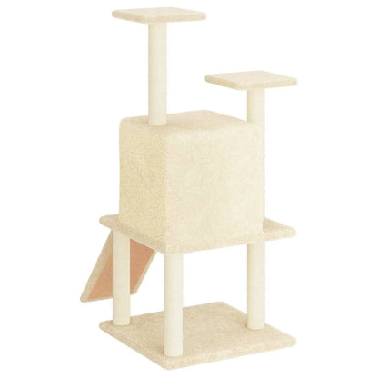 Vidaxl Rascador Para Gatos Con Postes De Sisal Color Crema 110 Cm_4