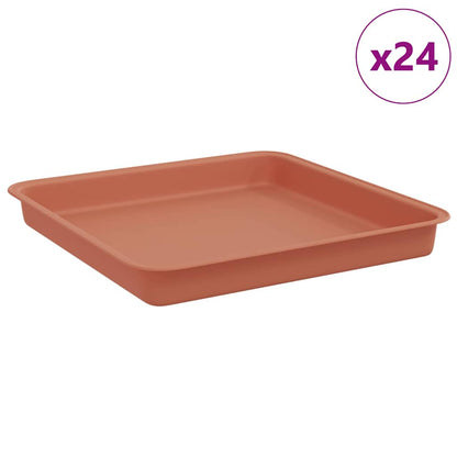 Bandeja Cuadrada Para Flores 24 Pcs Rojo Ladrillo_0