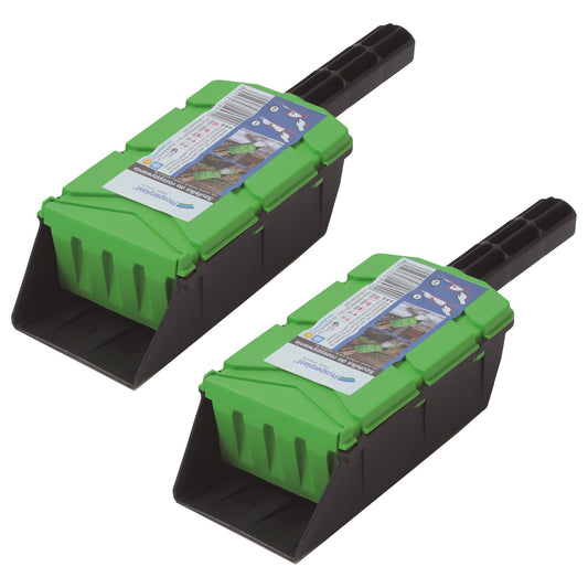 2x Dispensador De Sustancias Para Jardin Prosperplast sharkie 29 X 9,9 X 6,5 Cm En Color Verde