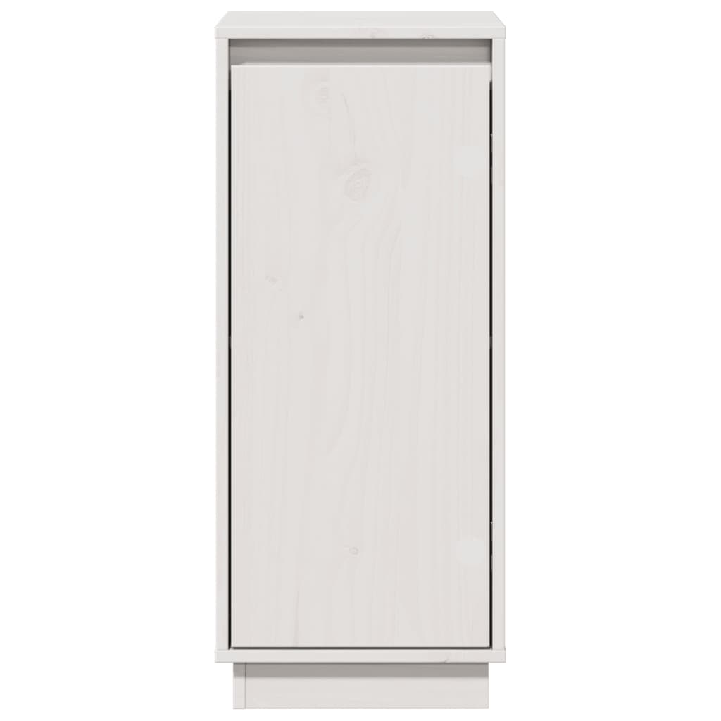 Aparador De Madera Maciza De Pino Blanco 31,5x34x75 Cm / Vetonek_1