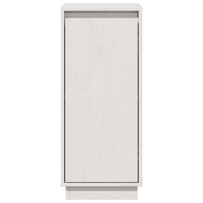 Aparador De Madera Maciza De Pino Blanco 31,5x34x75 Cm / Vetonek_1
