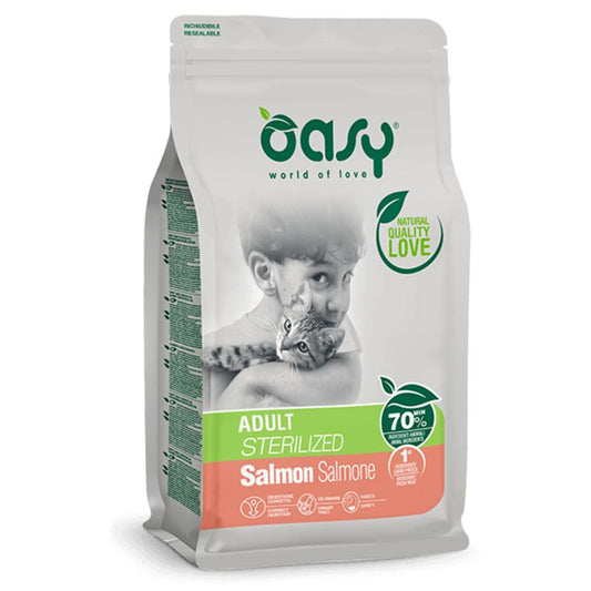 Pienso Oasy Para Gato Adulto Esterilizado De Salmon 1.5 Kg_0