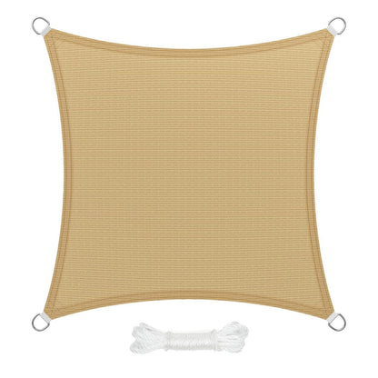 Toldo Vela Sombra Jardin Cuadrada 3,6x3,6 Metros Beige_0