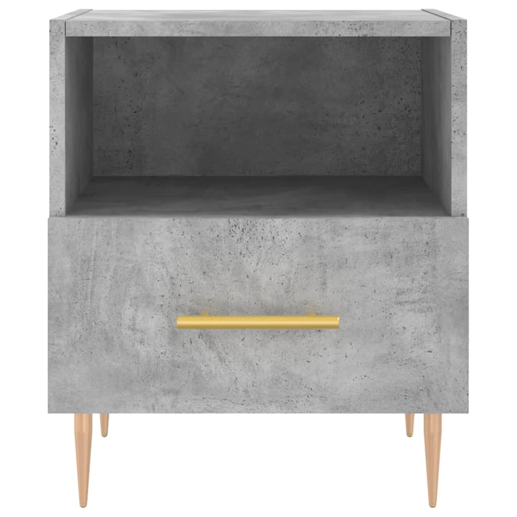 Mesita De Noche Madera Ingeniería Gris Hormigón 40x35x47,5 Cm_2