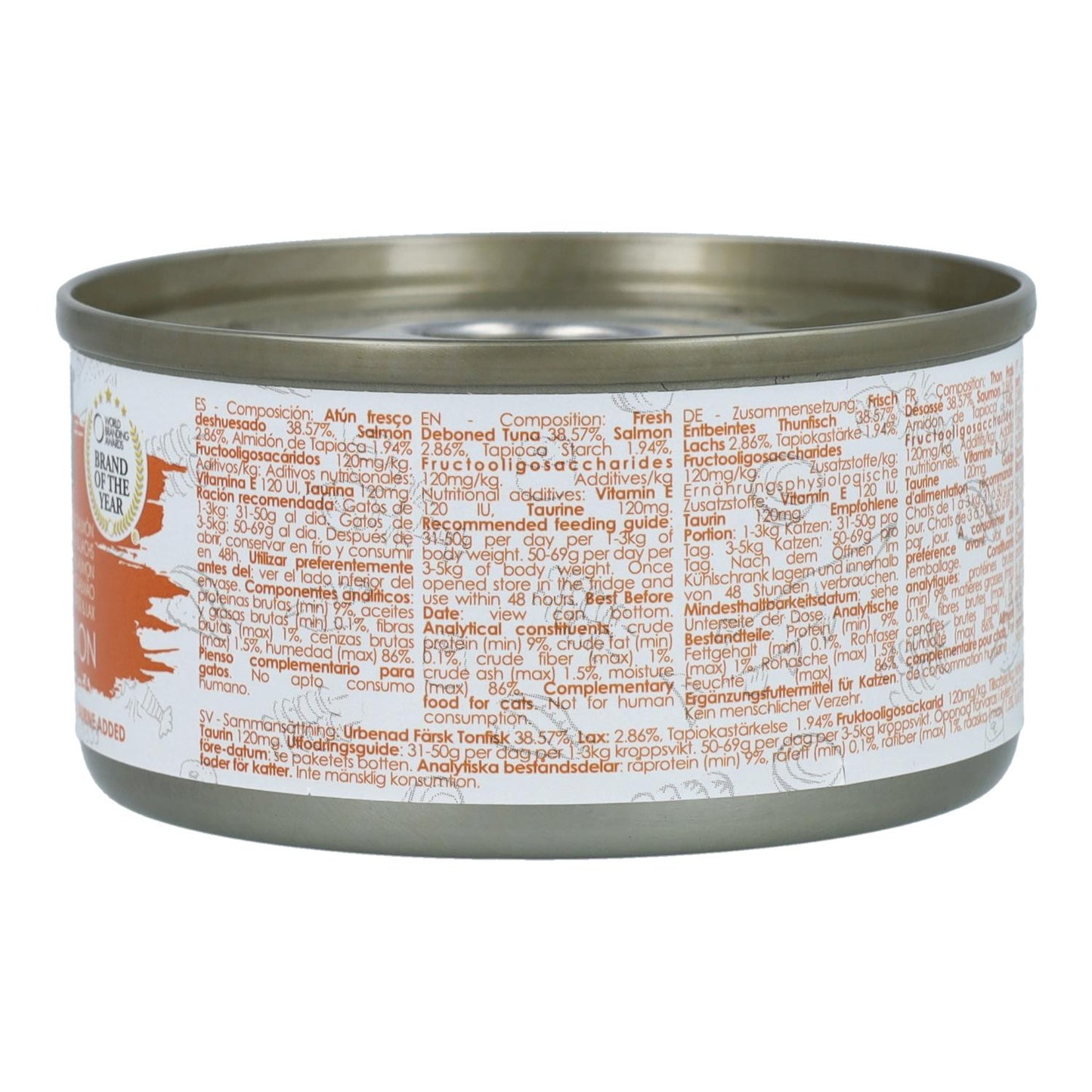 Pack 24x Kit Cat Lata Gravy - Atún & Salmón 70 g Comida húmeda para gatos en salsa