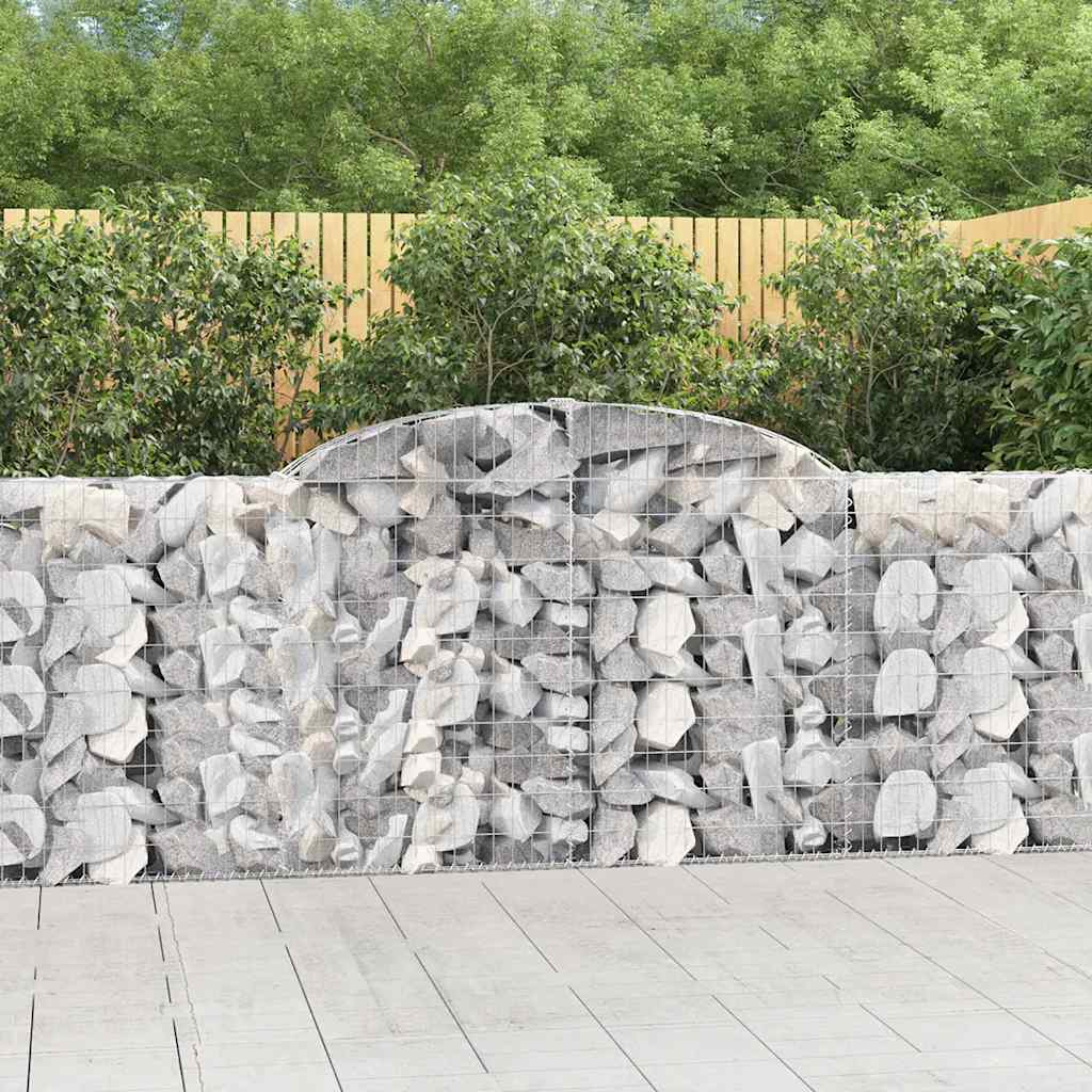 Cestas De Gaviones 5 Uds Forma De Arco Hierro 300x30x100/120 Cm_1