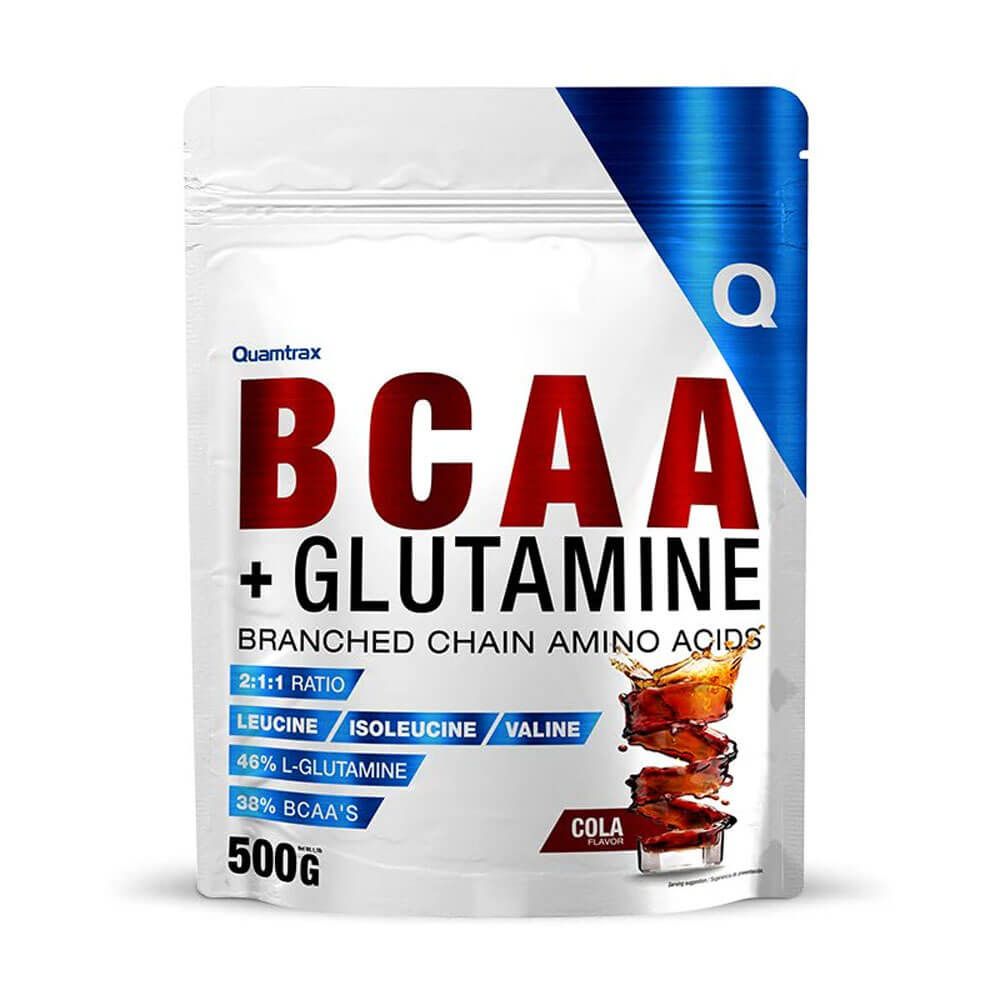Bcaa + Glutamina - 500g - Cola - Bcaa + Glutamina - Quamtrax_0
