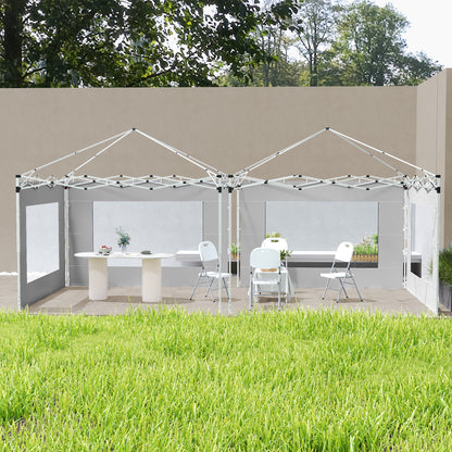 Outsunny Paredes Laterales Para Carpa De 4 Paneles 295x195 Cm Gris_1