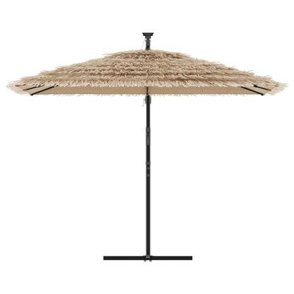 Vidaxl Sombrilla De Jardín Con Leds Poste Acero Marrón 290x290x238 Cm_3