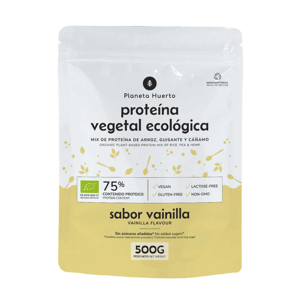 Proteína vegana Eco 75% vainilla Planeta Huerto 500 g