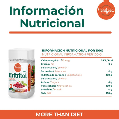 Eritritol Edulcorante Natural 300g Torafood_4