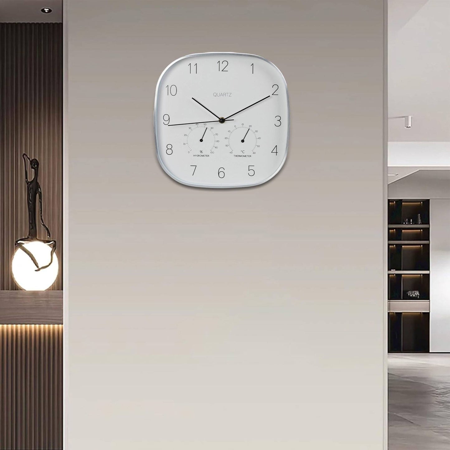 Well Home Reloj De Pared Marco Plateado Ø28,5x4cm_2