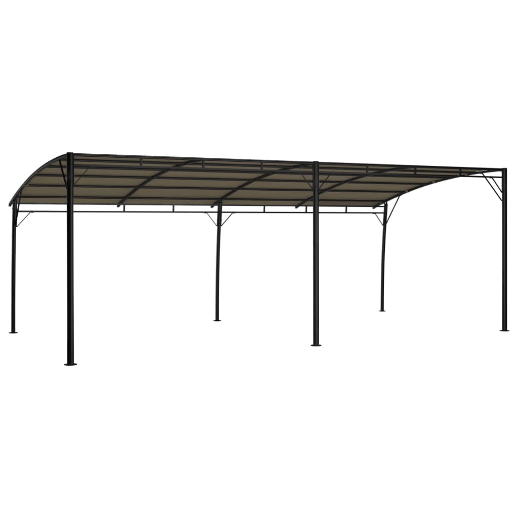 Toldo Parasol De Jardín Gris Taupe 6x3x2,55 M_3