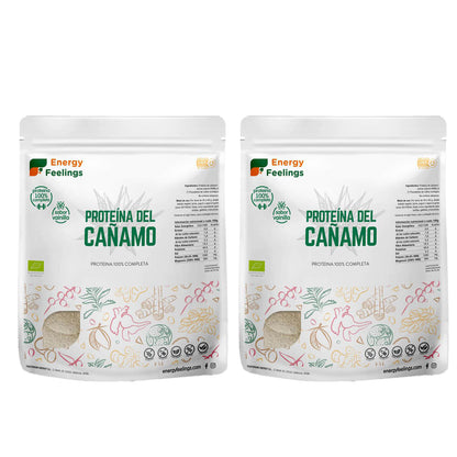 Pack 2x Proteína de cáñamo vainilla Energy feelings 1 kg