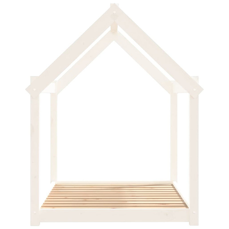Vidaxl Cama Para Perros Madera Maciza De Pino Blanco 111x80x100 Cm_5