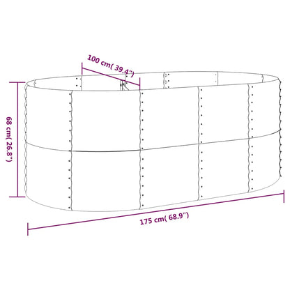 Jardinera Arriate Acero Galvanizado Antracita 175x100x68cm_5