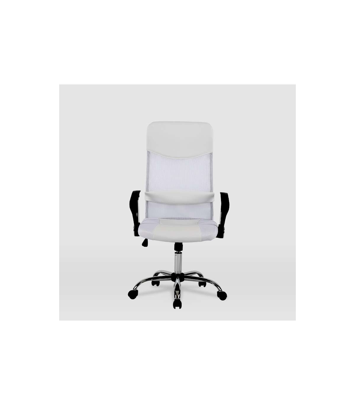 Silla De Oficina Dafne Acabado Blanco. Alto: 112.5-122cm Ancho: 60cm Fondo: 49.5cm._0