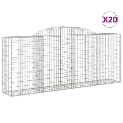 Cestas Gaviones 20 Uds Forma De Arco Hierro 300x50x120/140 Cm_0