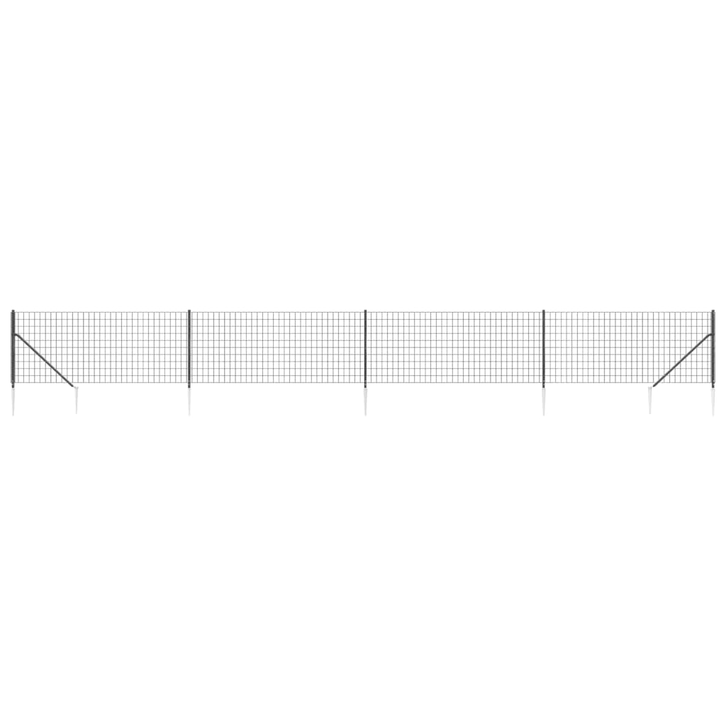 Cerca De Alambre Con Pinchos De Anclaje Gris Antracita 1,1x10 M / Vetonek_2
