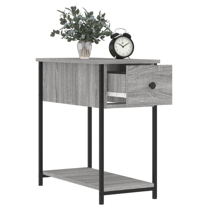 Mesita De Noche Madera De Ingeniería Gris Sonoma 30x60x60 Cm_2